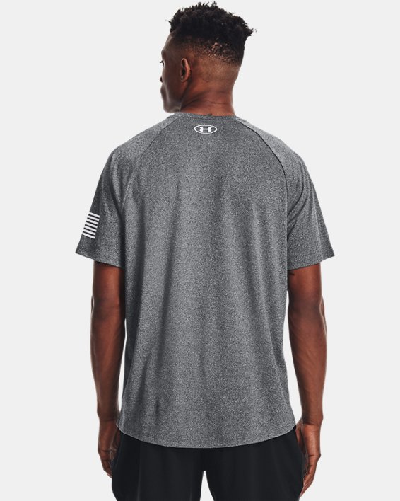 Men's UA Tech™ Freedom Short Sleeve T-Shirt, Black, pdpMainDesktop image number 1